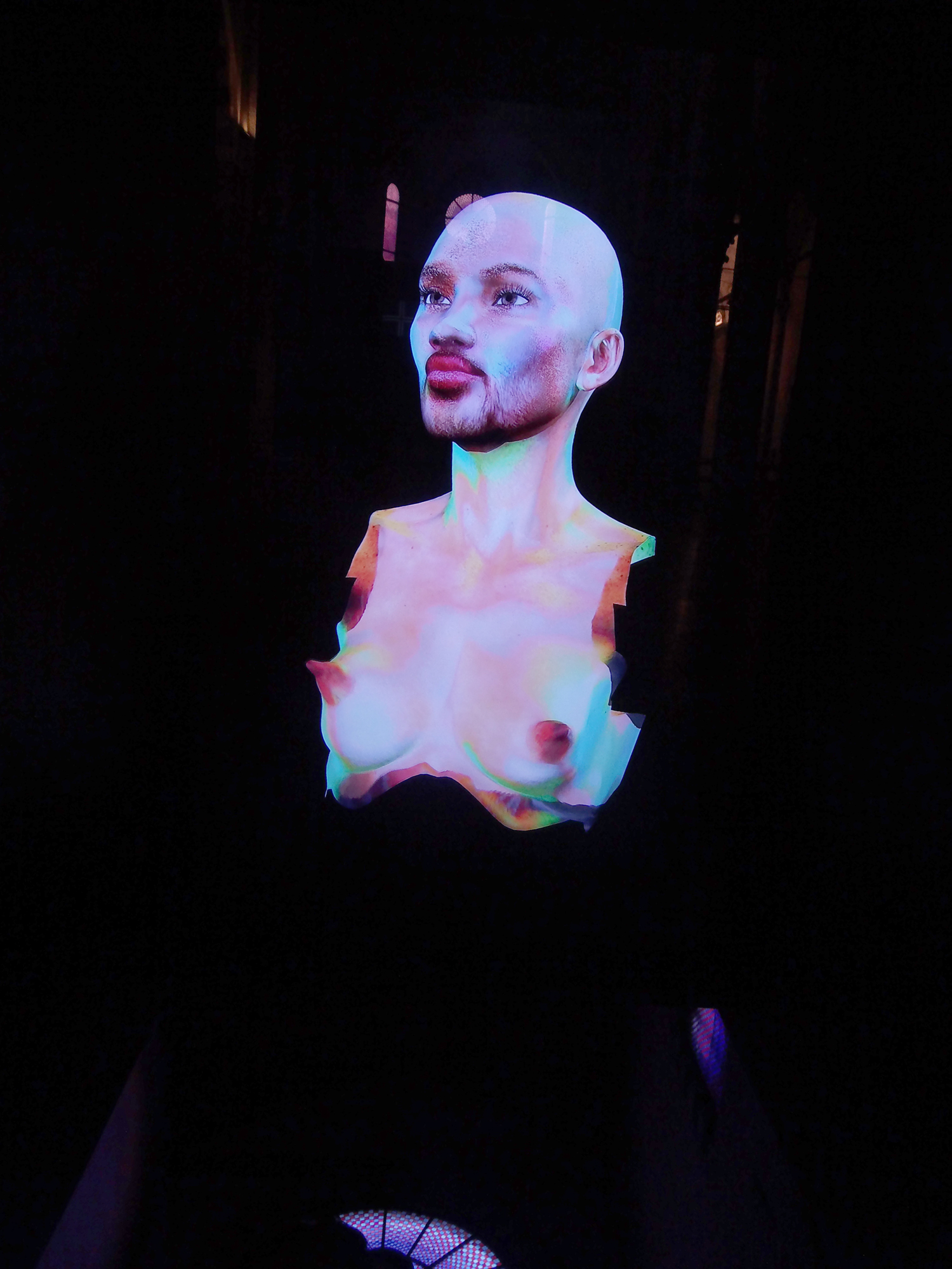 christian zanotto,centauromachy,himself-portrait,etherea,derrick de kerckhove,virtual sculpture,holographic projection,selfportrait